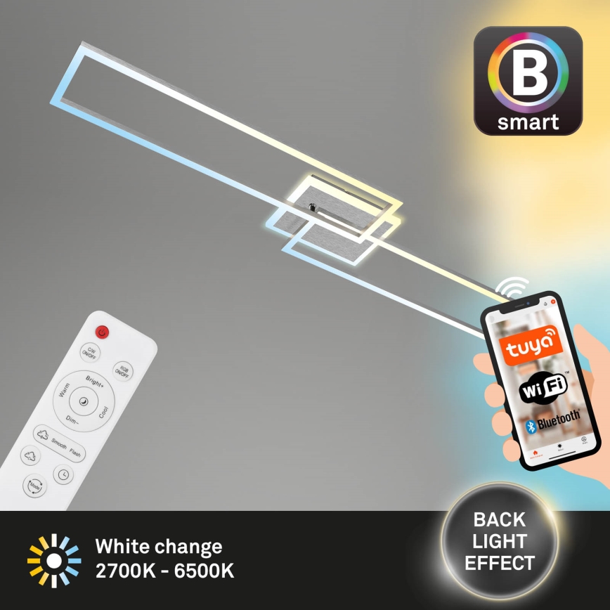Brilo - LED Dimmable surface-mounted chandelier FRAME 2xLED/20W/230V 2700-6500K Wi-Fi Tuya + remote control