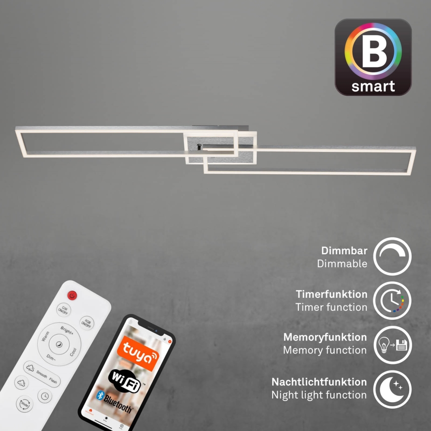 Brilo - LED Dimmable surface-mounted chandelier FRAME 2xLED/20W/230V 2700-6500K Wi-Fi Tuya + remote control