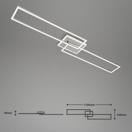 Brilo - LED Dimmable surface-mounted chandelier FRAME 2xLED/20W/230V 2700-6500K Wi-Fi Tuya + remote control