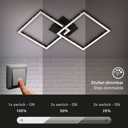 Brilo - LED Dimmable surface-mounted chandelier FRAME 2xLED/9W/230V