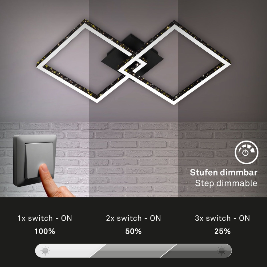 Brilo - LED Dimmable surface-mounted chandelier FRAME 2xLED/9W/230V