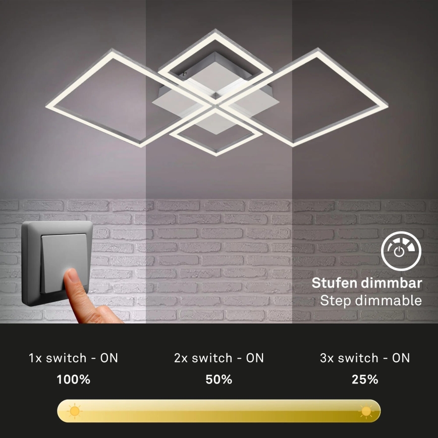 Brilo - LED Dimmable surface-mounted chandelier FRAME LED/44W/230V