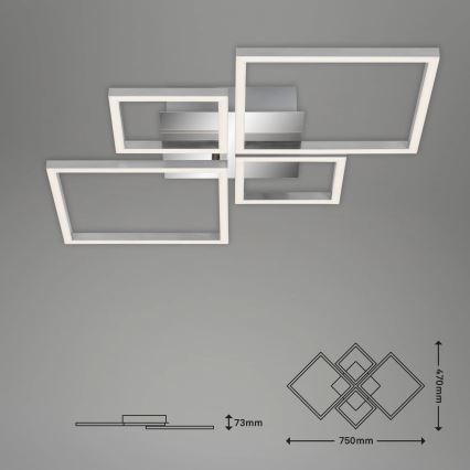 Brilo - LED Dimmable surface-mounted chandelier FRAME LED/44W/230V