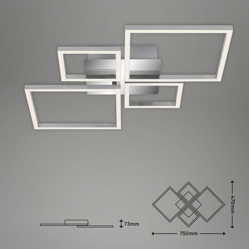 Brilo - LED Dimmable surface-mounted chandelier FRAME LED/44W/230V