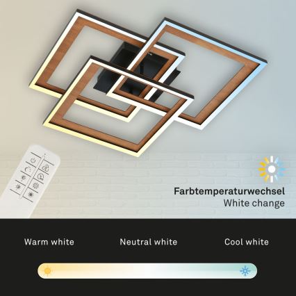 Brilo - LED Dimmable surface-mounted chandelier FRAME LED/45W/230V 2700-6500K + remote control