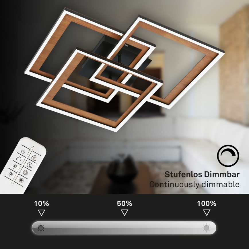 Brilo - LED Dimmable surface-mounted chandelier FRAME LED/45W/230V 2700-6500K + remote control