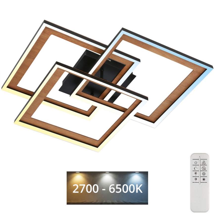 Brilo - LED Dimmable surface-mounted chandelier FRAME LED/45W/230V 2700-6500K + remote control