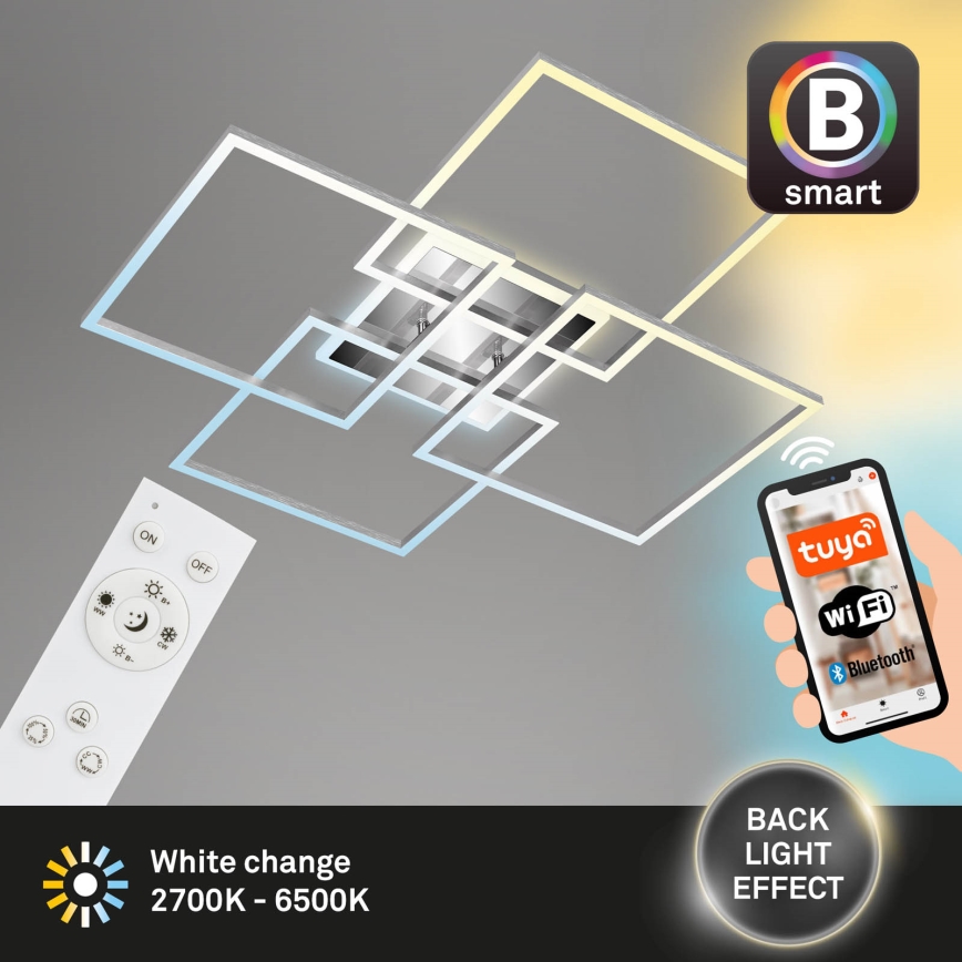 Brilo - LED Dimmable surface-mounted chandelier FRAME LED/50W/230V 2700-6500K Wi-Fi Tuya + remote control