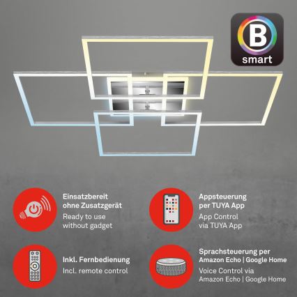 Brilo - LED Dimmable surface-mounted chandelier FRAME LED/50W/230V 2700-6500K Wi-Fi Tuya + remote control