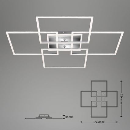 Brilo - LED Dimmable surface-mounted chandelier FRAME LED/50W/230V 2700-6500K Wi-Fi Tuya + remote control