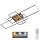 Brilo - LED Dimmable surface-mounted chandelier FRAME LED/51W/230V 2700-5000K black/brown + remote control