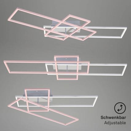 Brilo - LED Dimmable surface-mounted chandelier FRAME LED/51W/230V 2700-5000K matte chrome + remote control