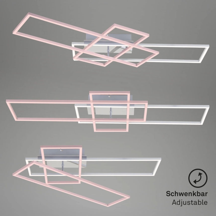 Brilo - LED Dimmable surface-mounted chandelier FRAME LED/51W/230V 2700-5000K matte chrome + remote control
