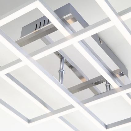 Brilo - LED Dimmable surface-mounted chandelier FRAME LED/51W/230V 2700-5000K matte chrome + remote control