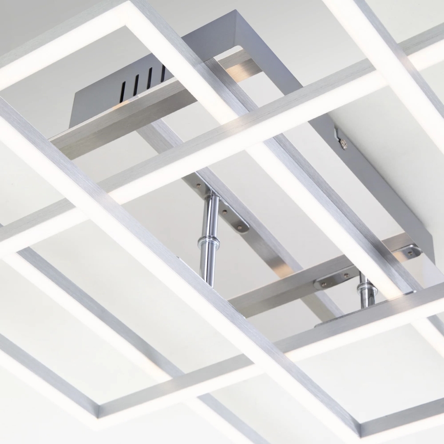 Brilo - LED Dimmable surface-mounted chandelier FRAME LED/51W/230V 2700-5000K matte chrome + remote control