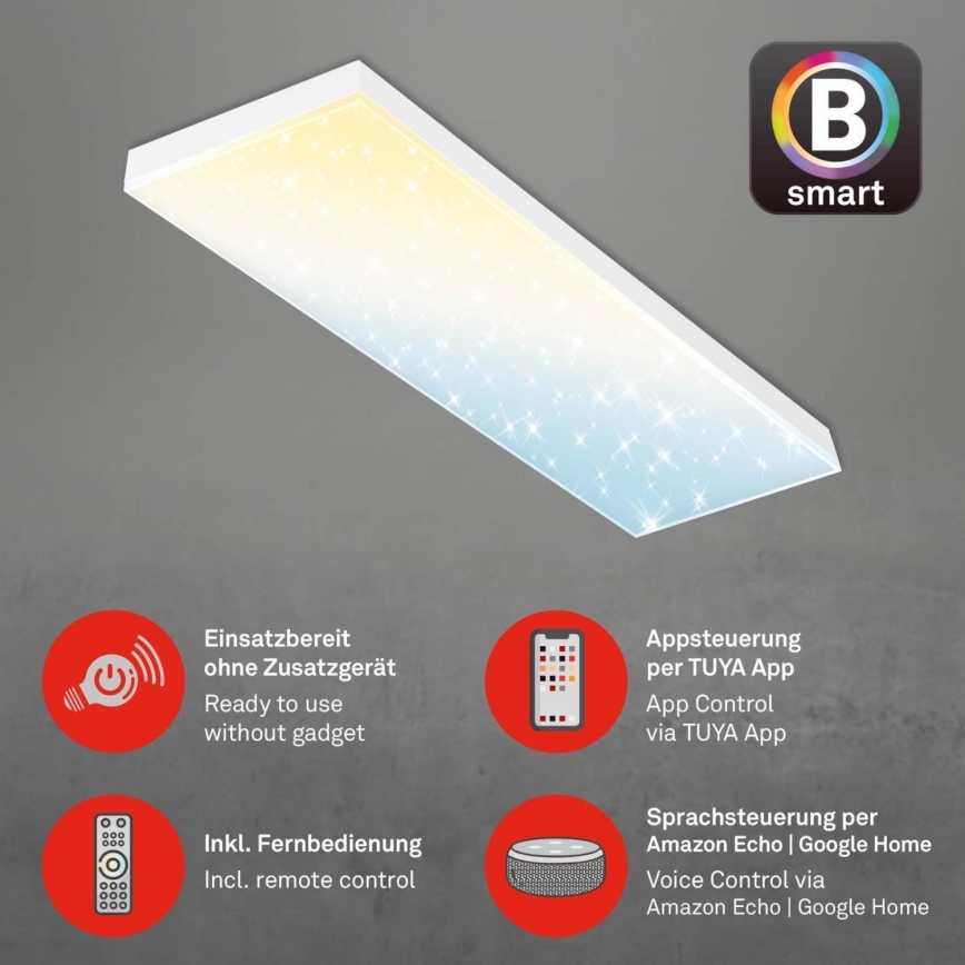 Brilo - LED Dimmable surface-mounted panel FRAMELESS LED/28W/230V 3000-6500K Wi-Fi Tuya + remote control