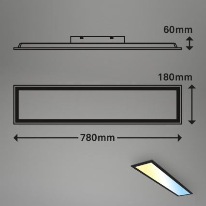 Brilo - LED Dimmable surface-mounted panel LED/24,5W/230V 3000-6500K + remote control