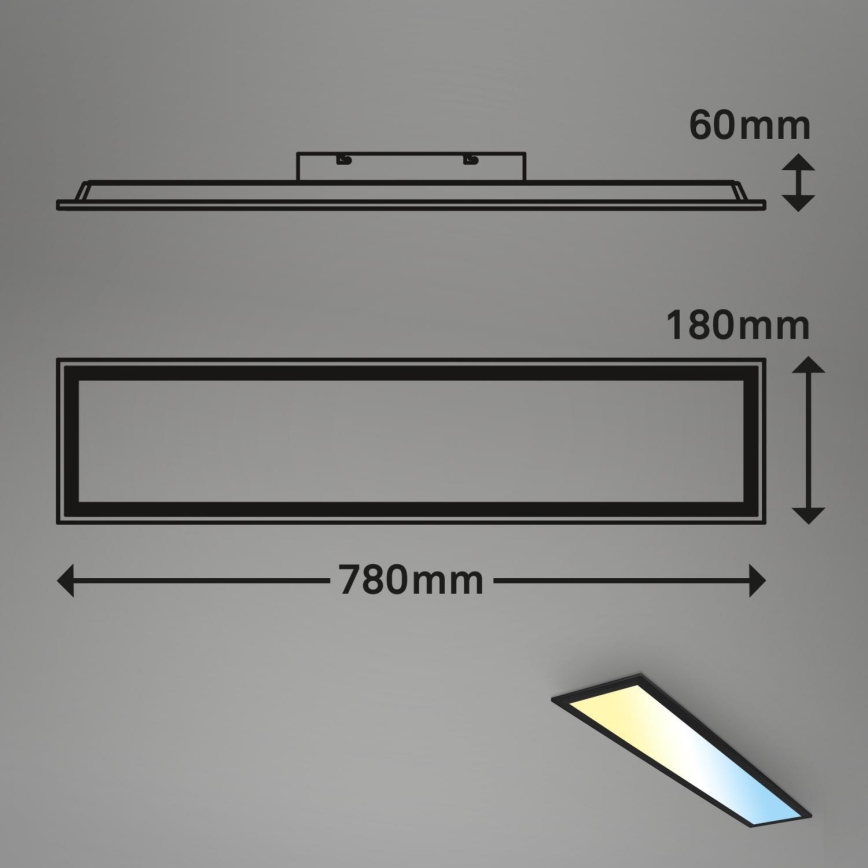 Brilo - LED Dimmable surface-mounted panel LED/24,5W/230V 3000-6500K + remote control