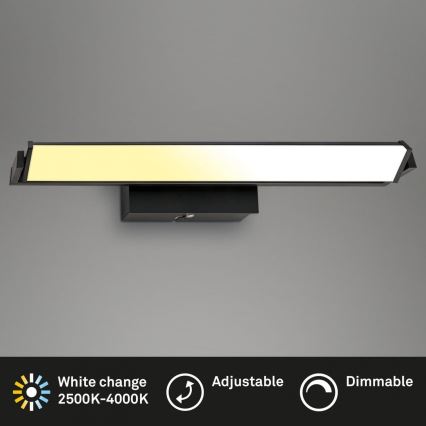 Brilo - LED Dimmable wall light LED/18W/230V 2700-4000K black