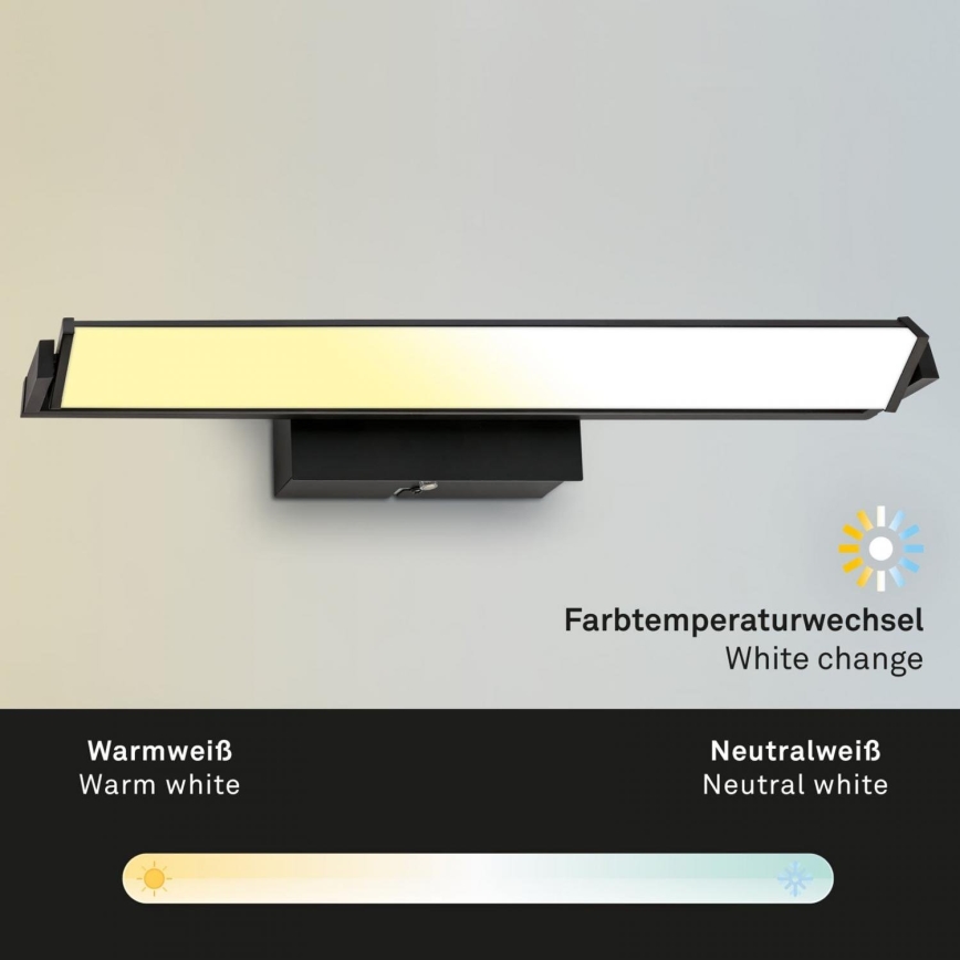 Brilo - LED Dimmable wall light LED/18W/230V 2700-4000K black