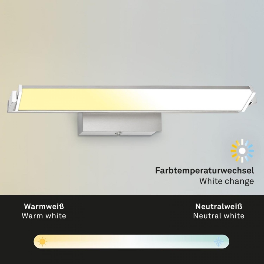 Brilo - LED Dimmable wall light LED/18W/230V 2700-4000K silver