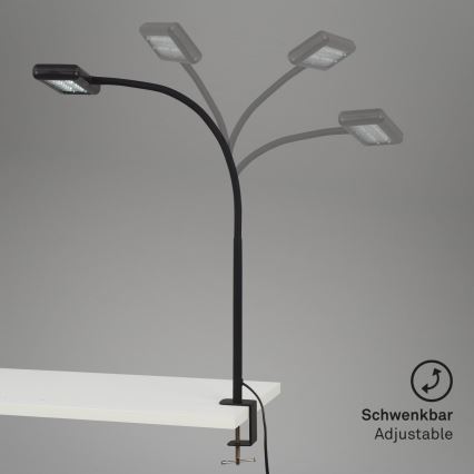 Brilo - LED Flexible table lamp with clip TRASNA LED/7,5W/230V black