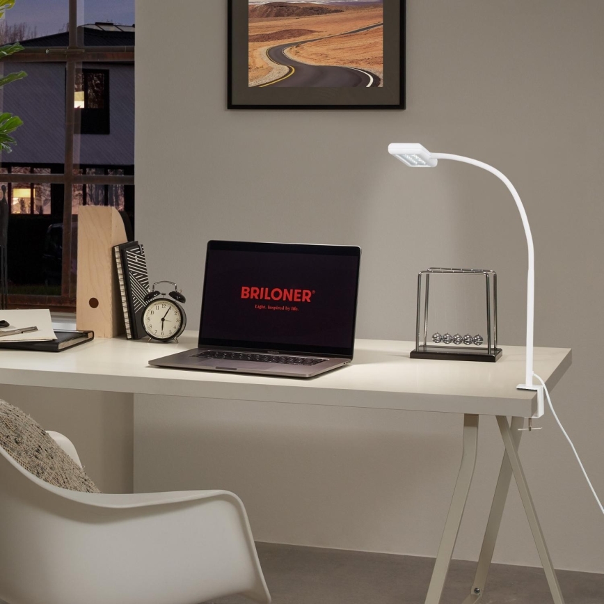 Brilo - LED Flexible table lamp with clip TRASNA LED/7,5W/230V white