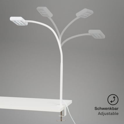 Brilo - LED Flexible table lamp with clip TRASNA LED/7,5W/230V white