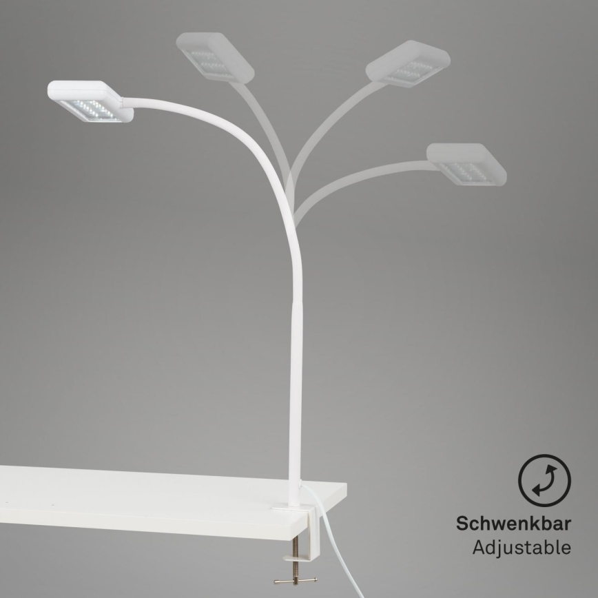 Brilo - LED Flexible table lamp with clip TRASNA LED/7,5W/230V white