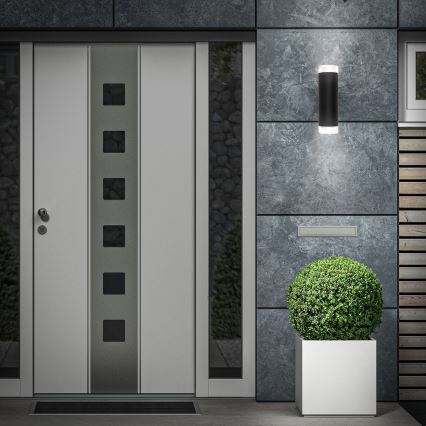 Brilo - LED Outdoor wall light 2xGU10/4,7W/230V IP44 4000K black