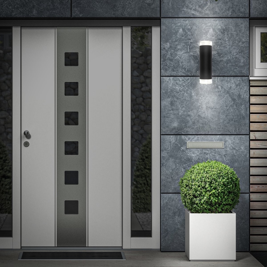 Brilo - LED Outdoor wall light 2xGU10/4,7W/230V IP44 4000K black