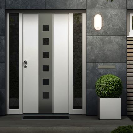 Brilo - RUCH Outdoor LED Wall Light with Motion and Dusk Sensor LED/12W/230V IP65 White