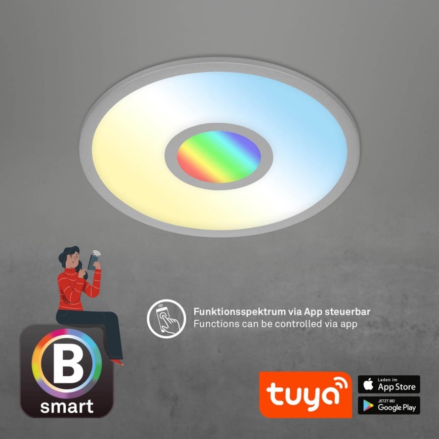 Brilo - LED RGB Dimmable ceiling light CENTRO LED/24W/230V 2700-6500K Wi-Fi Tuya + remote control