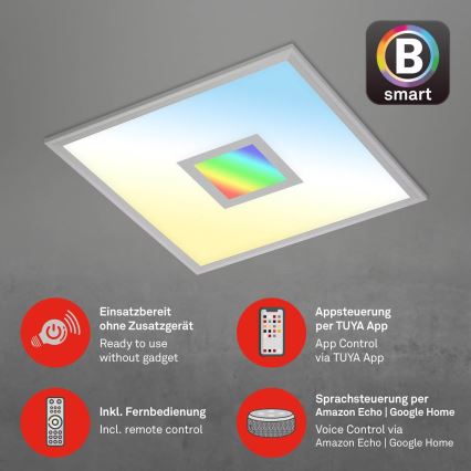 Brilo - LED RGB Dimmable ceiling light CENTRO LED/24W/230V 2700-6500K Wi-Fi Tuya + remote control