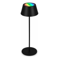 Brilo - LED RGB Dimmable Rechargeable Touch Outdoor Table Lamp KIKI LED/2.6W/5V IP44 2600 mAh Black