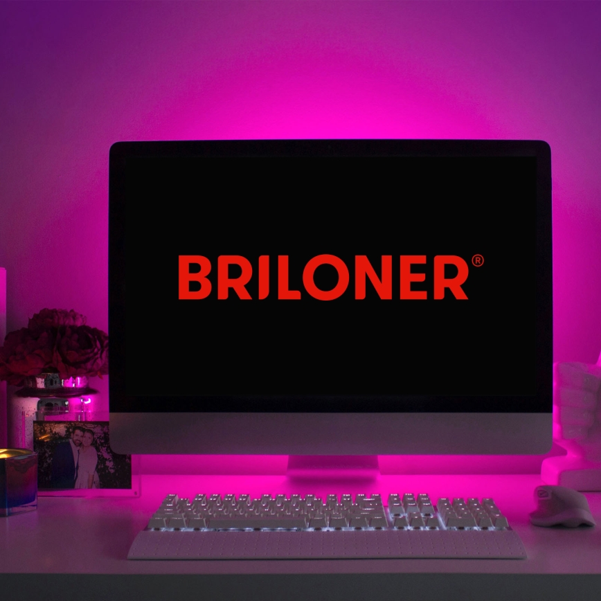 Brilo - LED RGB Dimmable strip 6,6m LED/6W/USB + remote control