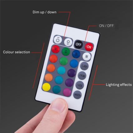 Brilo - LED RGB Dimmable strip 6,6m LED/6W/USB + remote control
