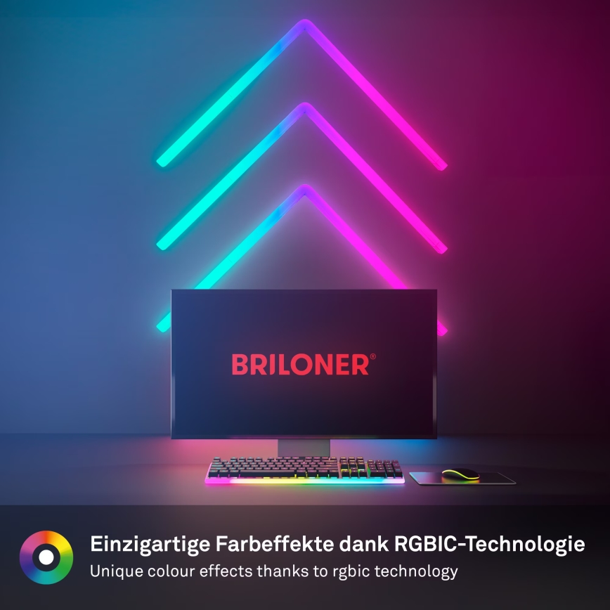 Brilo - LED RGBIC Dimmable light rail Smart LED/24W/230V Wi-Fi Tuya