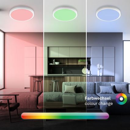 Brilo - Dimmable LED RGBW Ceiling Light LED/20W/230V 2200–6500K Tuya Wi‑Fi Ø 27 cm