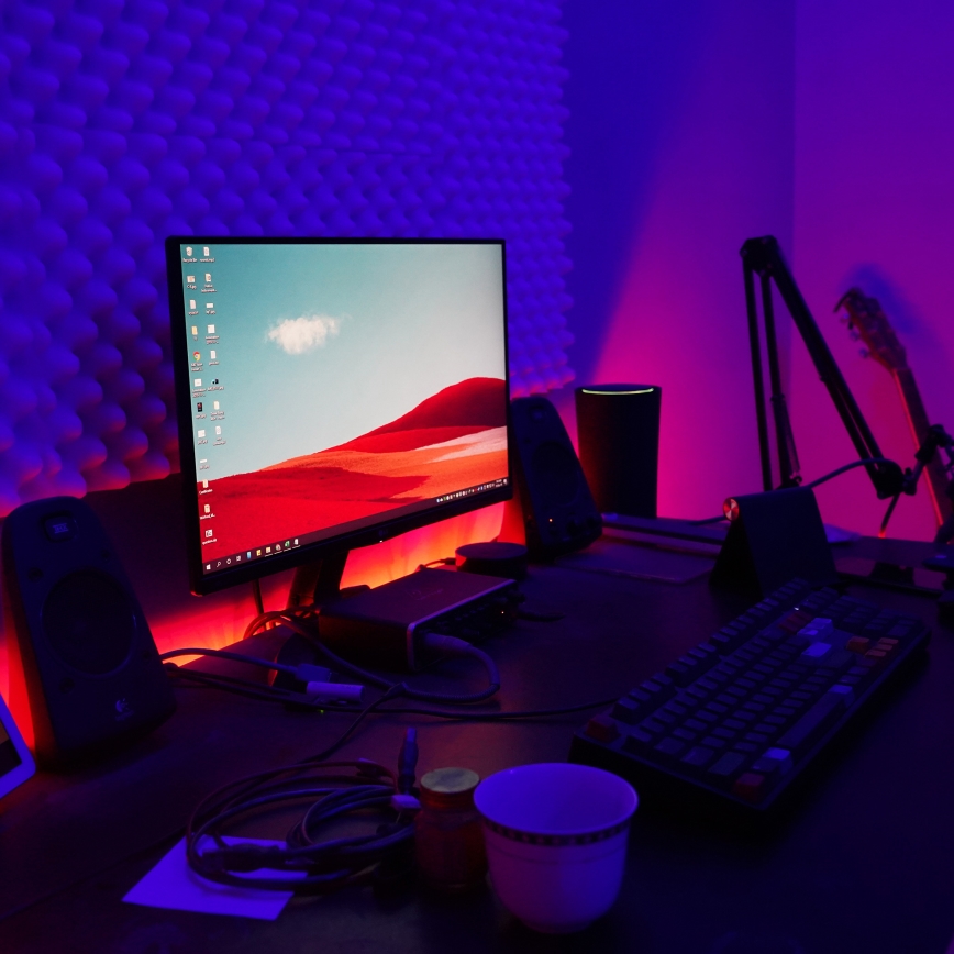 Brilo - LED RGBW Dimmable strip MUSIC 6,6m LED/7,5W/USB Wi-Fi Tuya