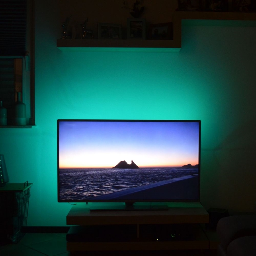 Brilo - LED RGBW Dimmable strip d. TV 3m LED/2,5W/USB + remote control