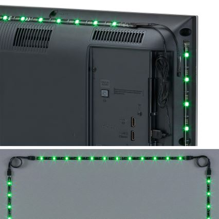 Brilo - LED RGBW Dimmable strip d. TV 3m LED/2,5W/USB + remote control