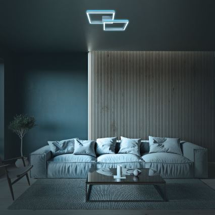 Brilo - LED RGBW Dimmable surface-mounted chandelier FRAME 2xLED/17W/230V 2700-6500K + remote control