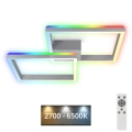 Brilo - LED RGBW Dimmable surface-mounted chandelier FRAME 2xLED/17W/230V 2700-6500K + remote control