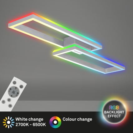 Brilo - LED RGBW Dimmable surface-mounted chandelier FRAME 2xLED/21W/230V 2700-6500K + remote control