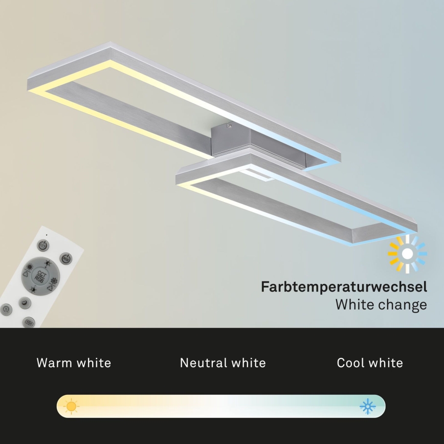 Brilo - LED RGBW Dimmable surface-mounted chandelier FRAME 2xLED/21W/230V 2700-6500K + remote control