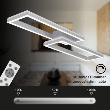 Brilo - LED RGBW Dimmable surface-mounted chandelier FRAME 2xLED/21W/230V 2700-6500K + remote control