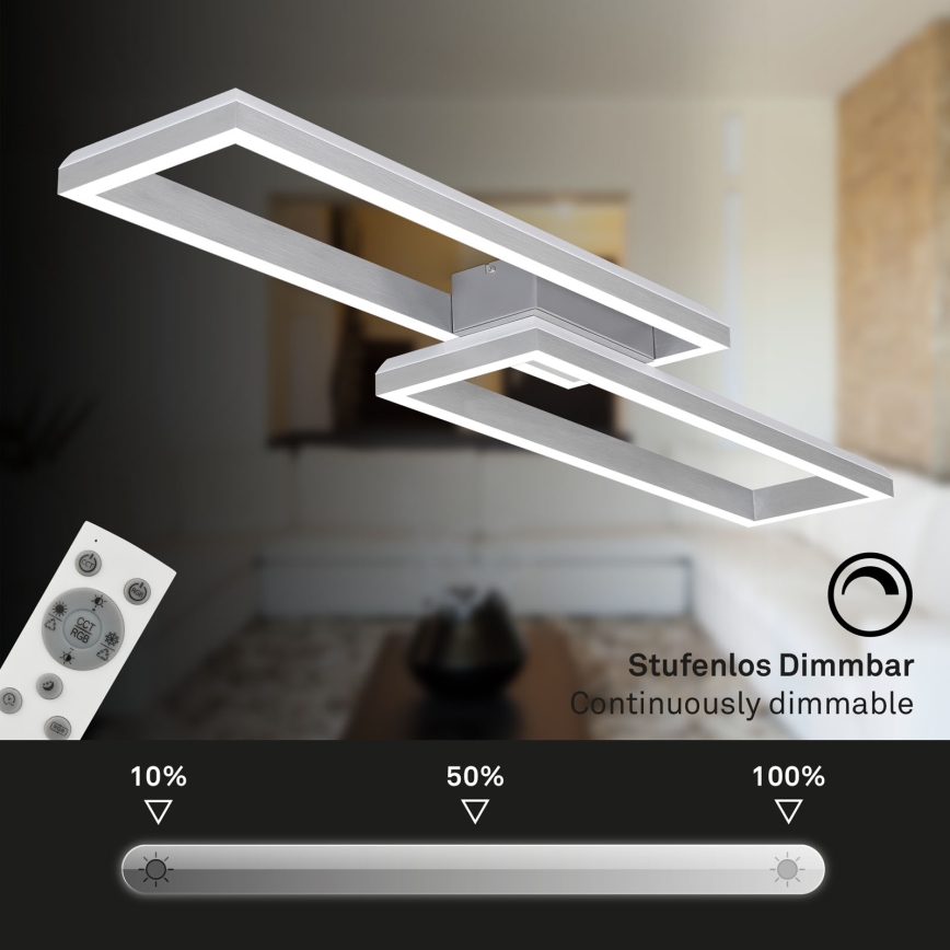 Brilo - LED RGBW Dimmable surface-mounted chandelier FRAME 2xLED/21W/230V 2700-6500K + remote control
