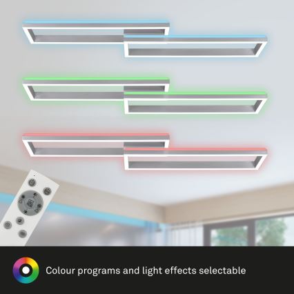Brilo - LED RGBW Dimmable surface-mounted chandelier FRAME 2xLED/21W/230V 2700-6500K + remote control