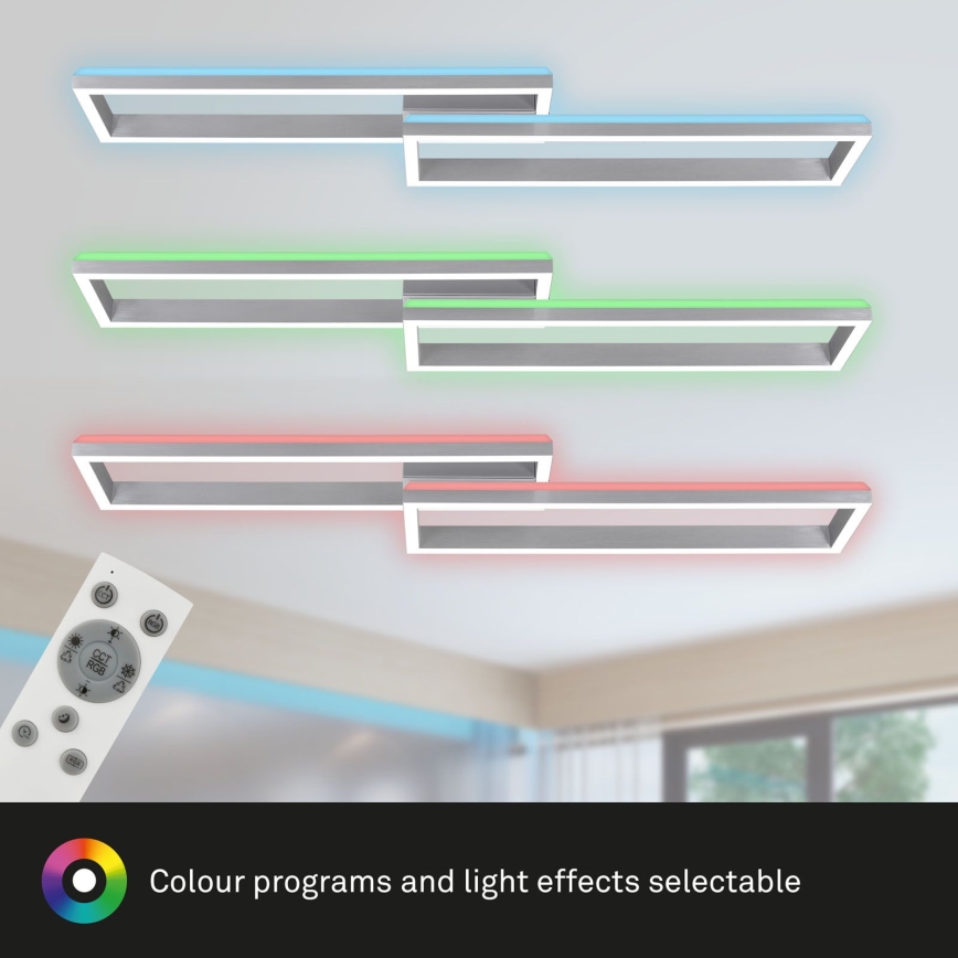 Brilo - LED RGBW Dimmable surface-mounted chandelier FRAME 2xLED/21W/230V 2700-6500K + remote control